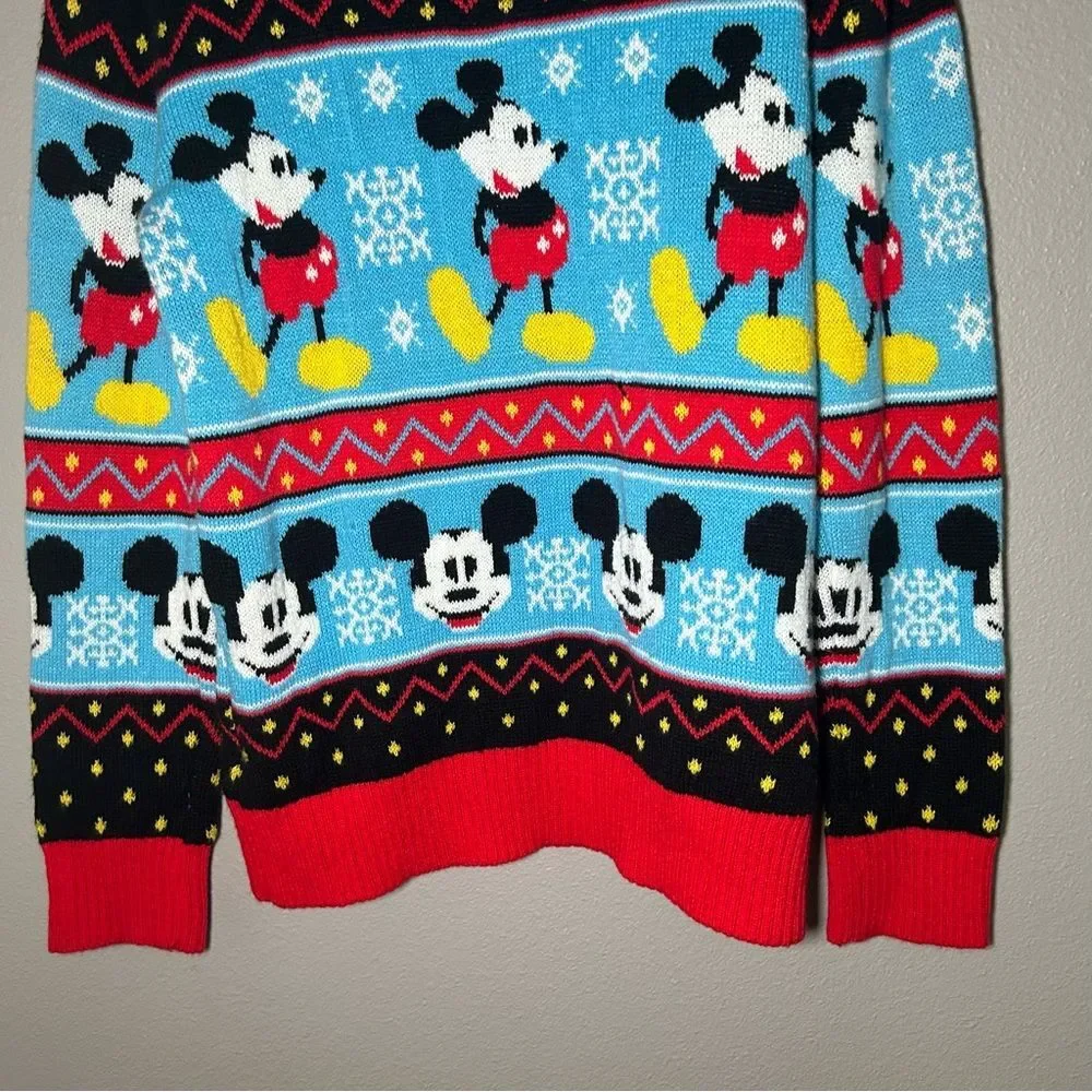 Disney Mickey Mouse Fairisle Knit Ugly Christmas Sweater Men’s Size Medium